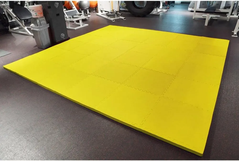 Meister X-THICK 1.5" Interlocking EVA Foam Mats - 2X Cushion for Wrestling, MMA Takedowns & Gymnastics - 2'x2' Tiles