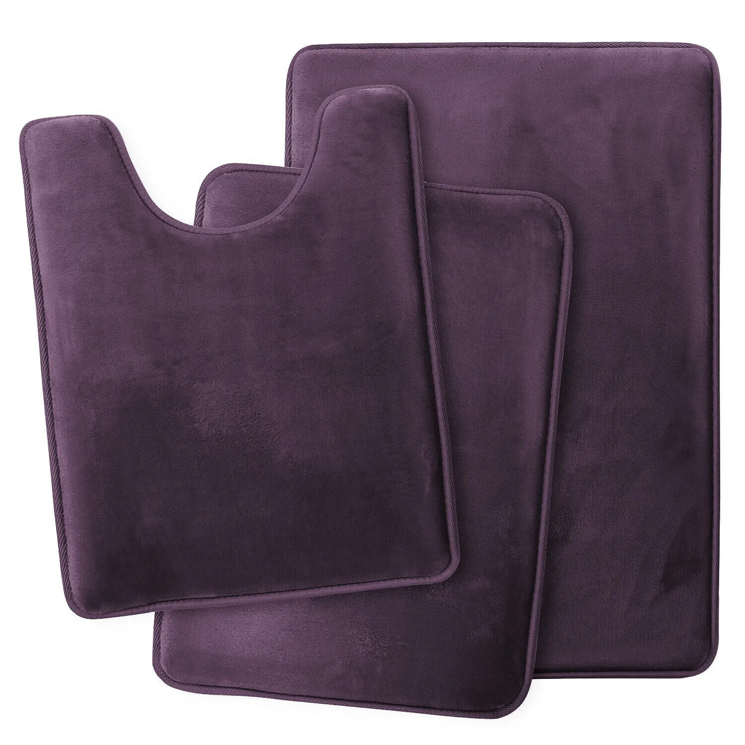 Memory Foam Bath Mat - Absorbent Bathroom Rugs Set