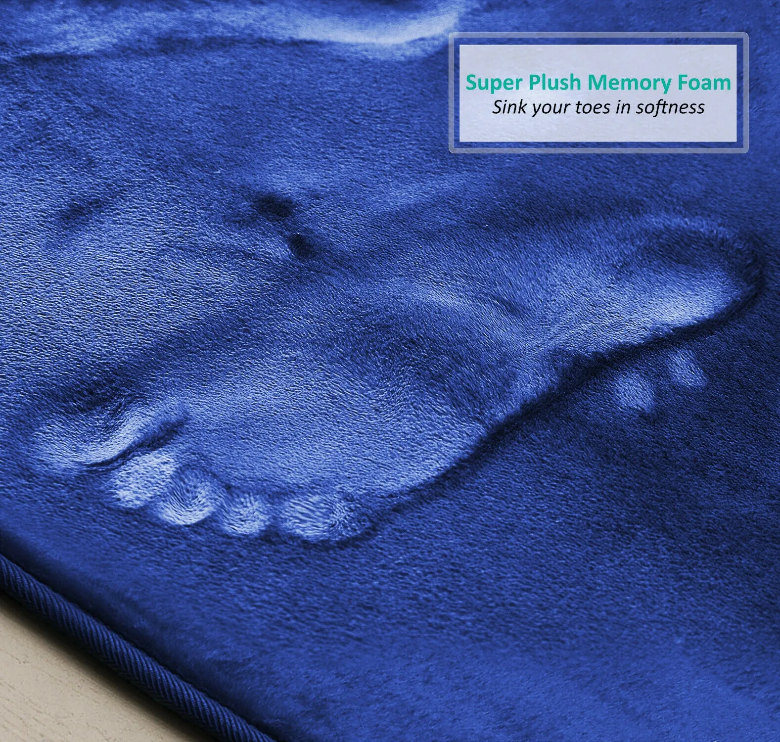 Memory Foam Bath Mat - Absorbent Bathroom Rugs Set