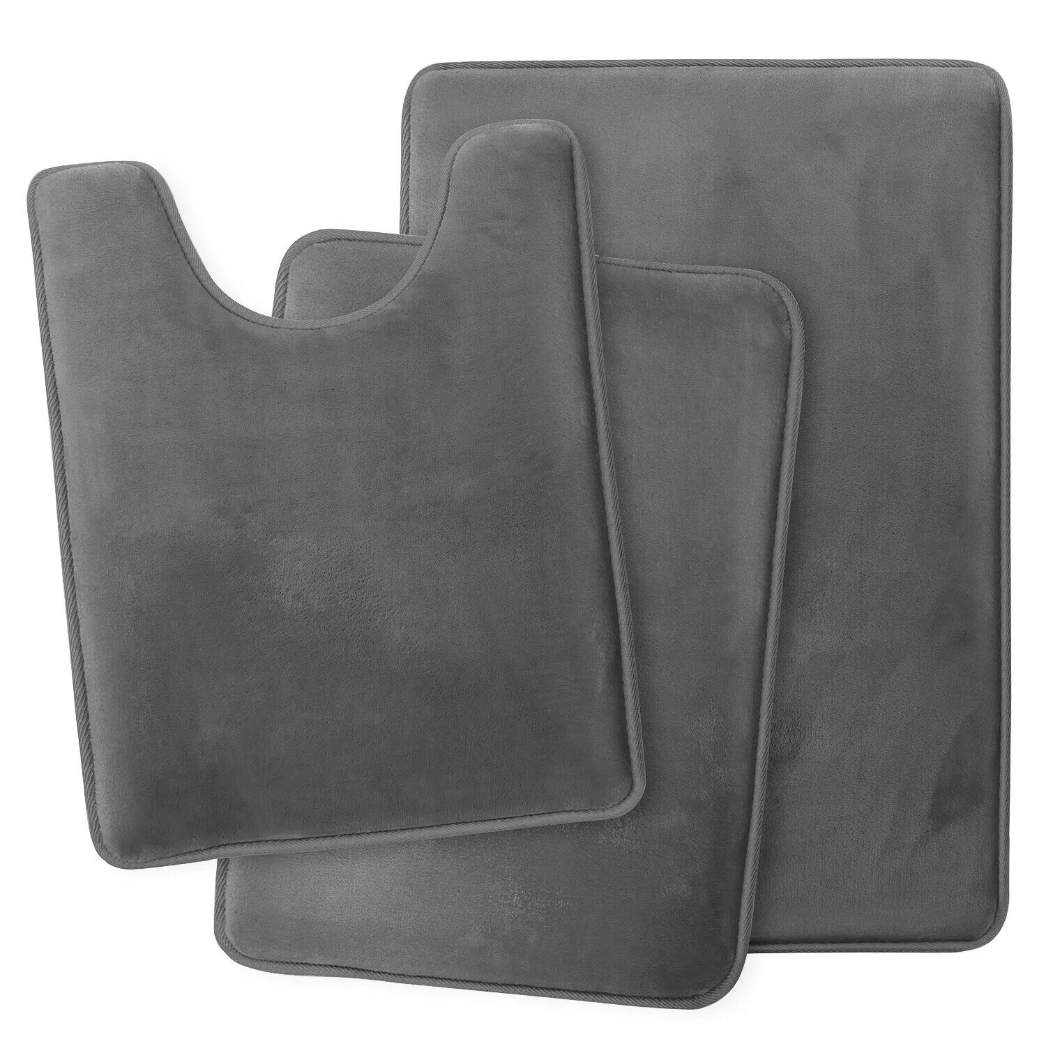 Memory Foam Bath Mat - Absorbent Bathroom Rugs Set