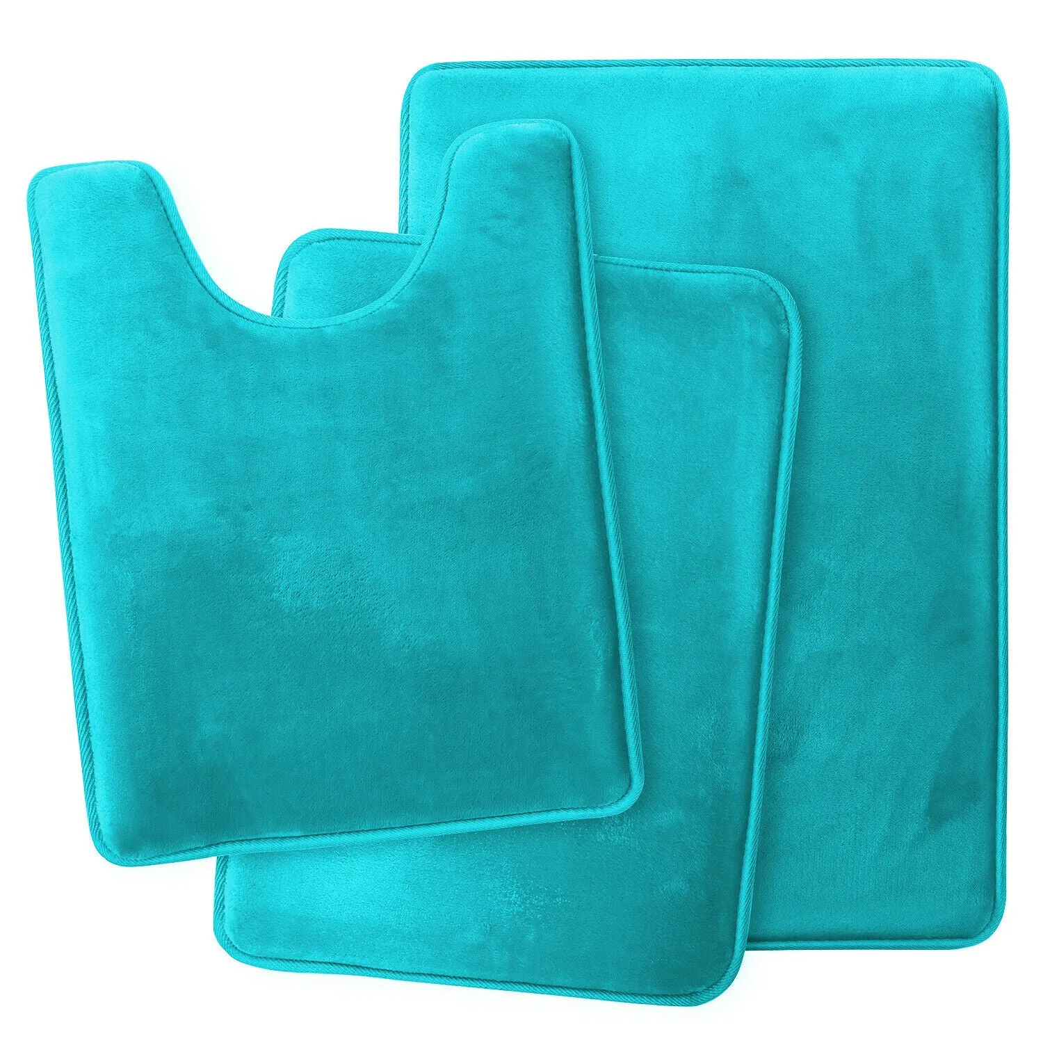 Memory Foam Bath Mat - Absorbent Bathroom Rugs Set