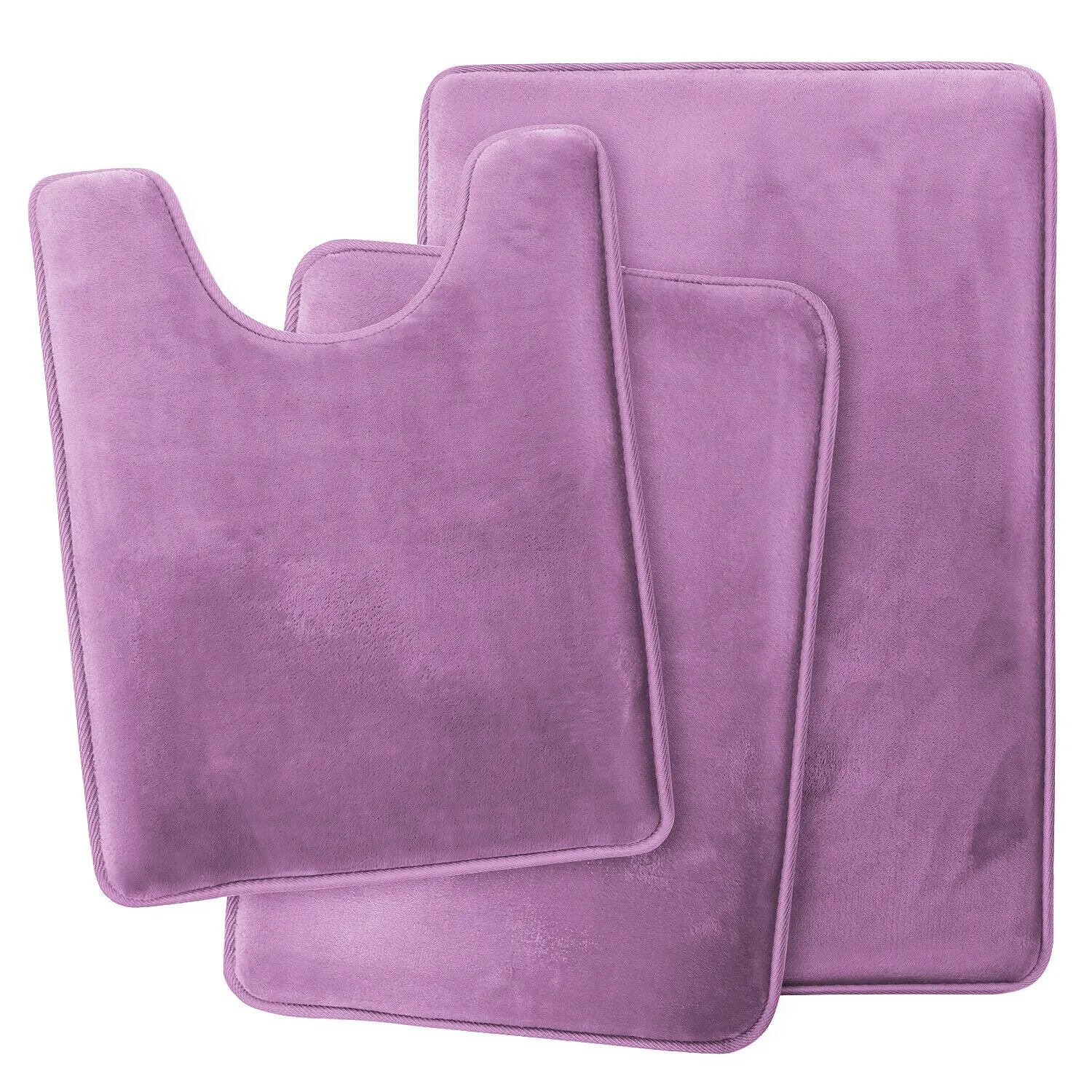 Memory Foam Bath Mat - Absorbent Bathroom Rugs Set