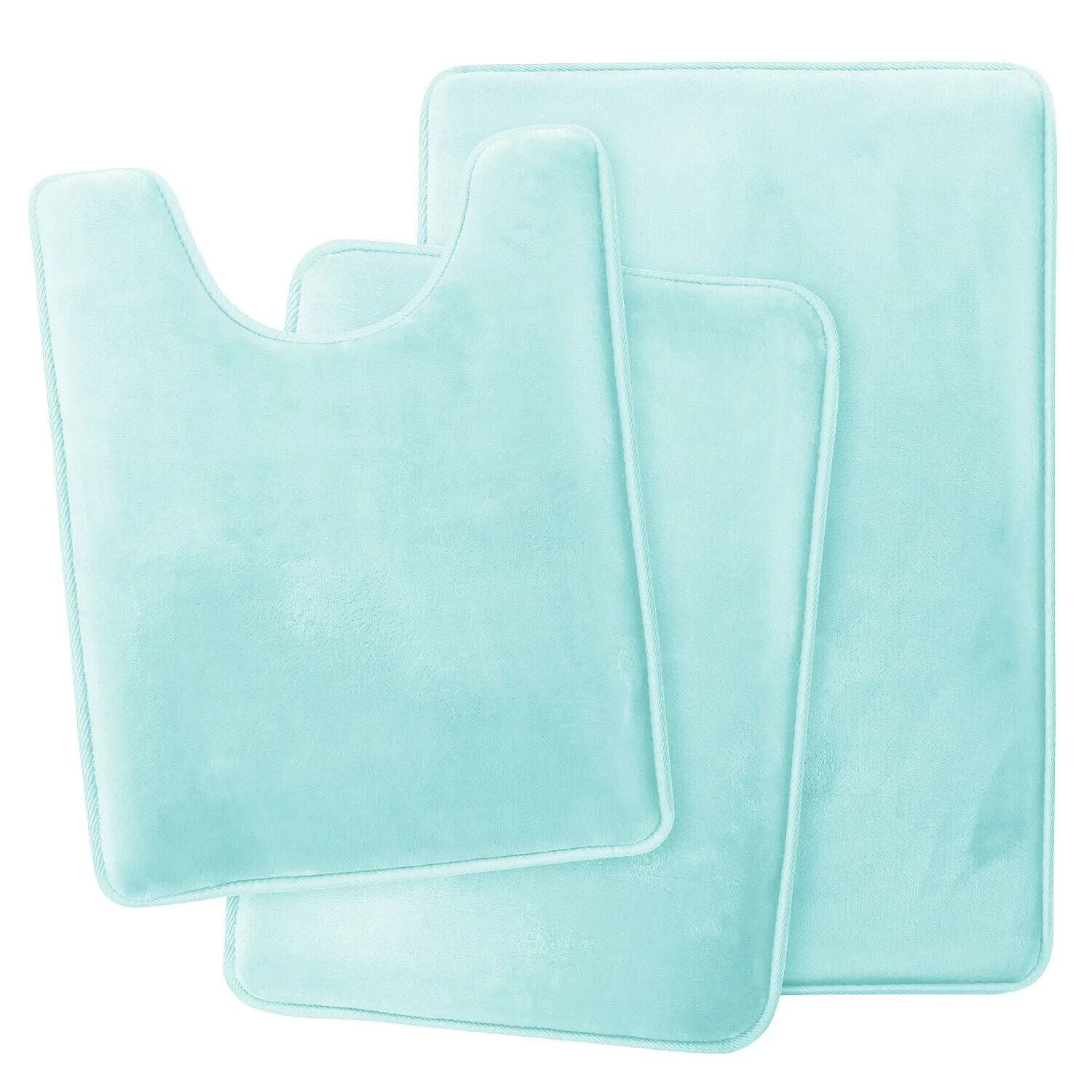 Memory Foam Bath Mat - Absorbent Bathroom Rugs Set