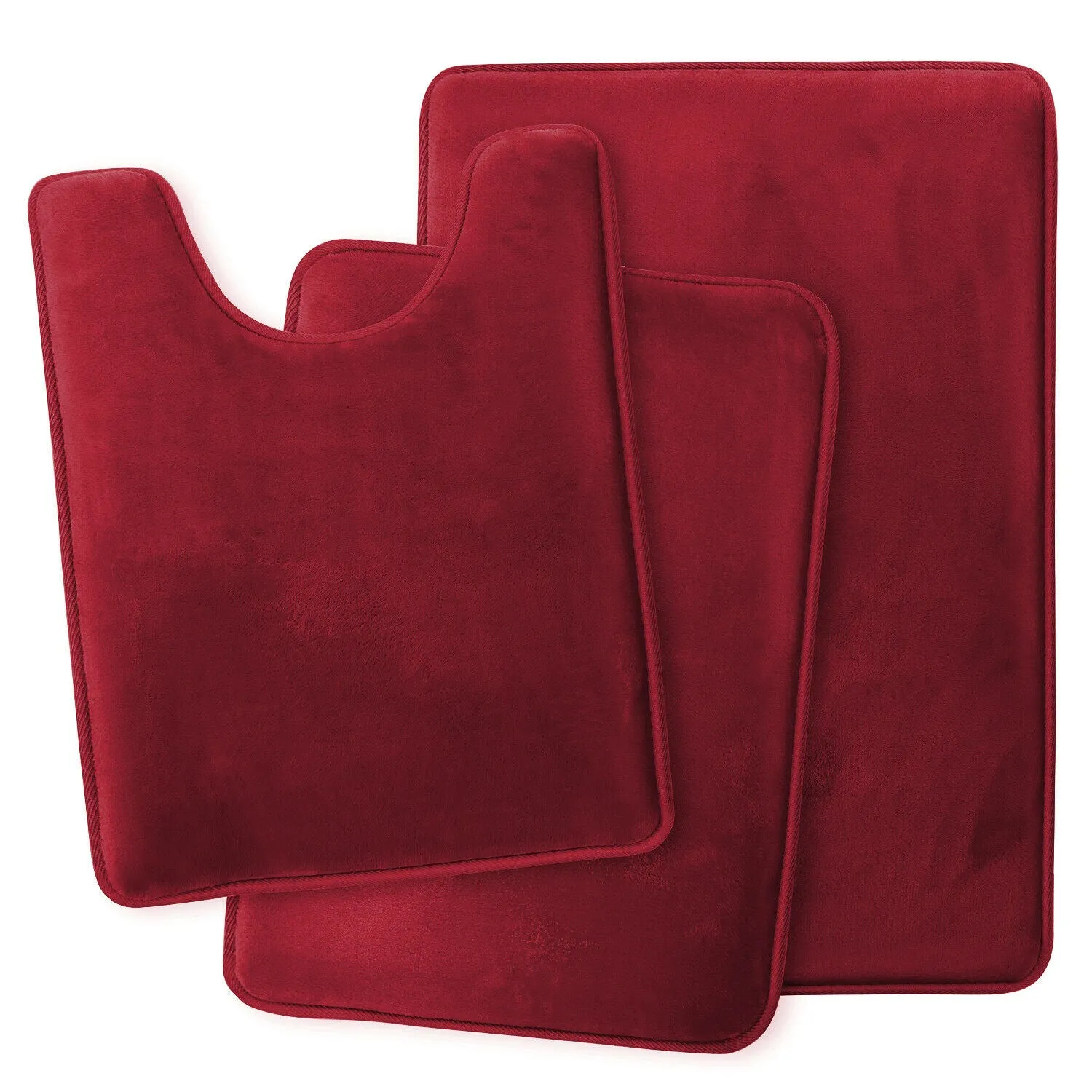 Memory Foam Bath Mat - Absorbent Bathroom Rugs Set