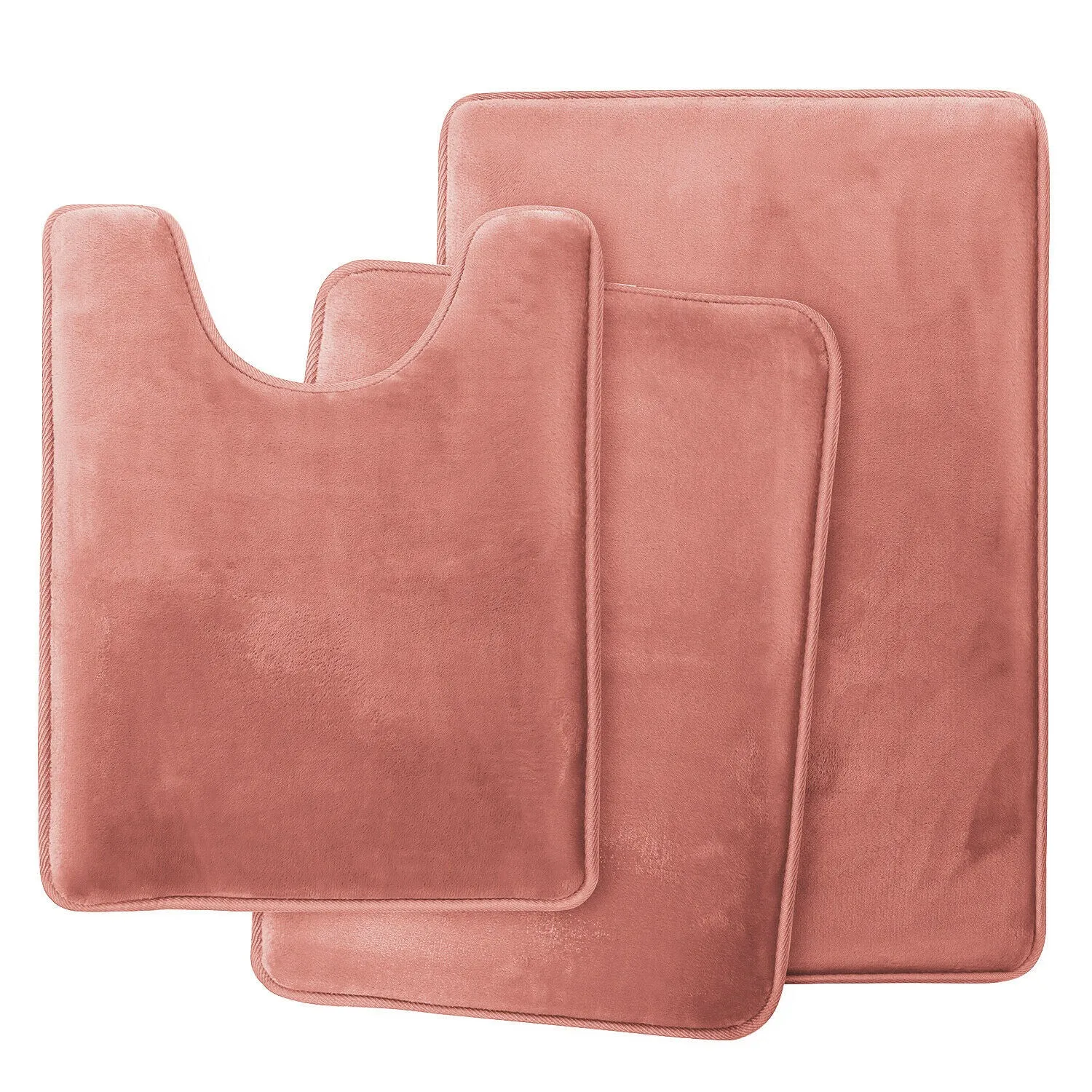Memory Foam Bath Mat - Absorbent Bathroom Rugs Set