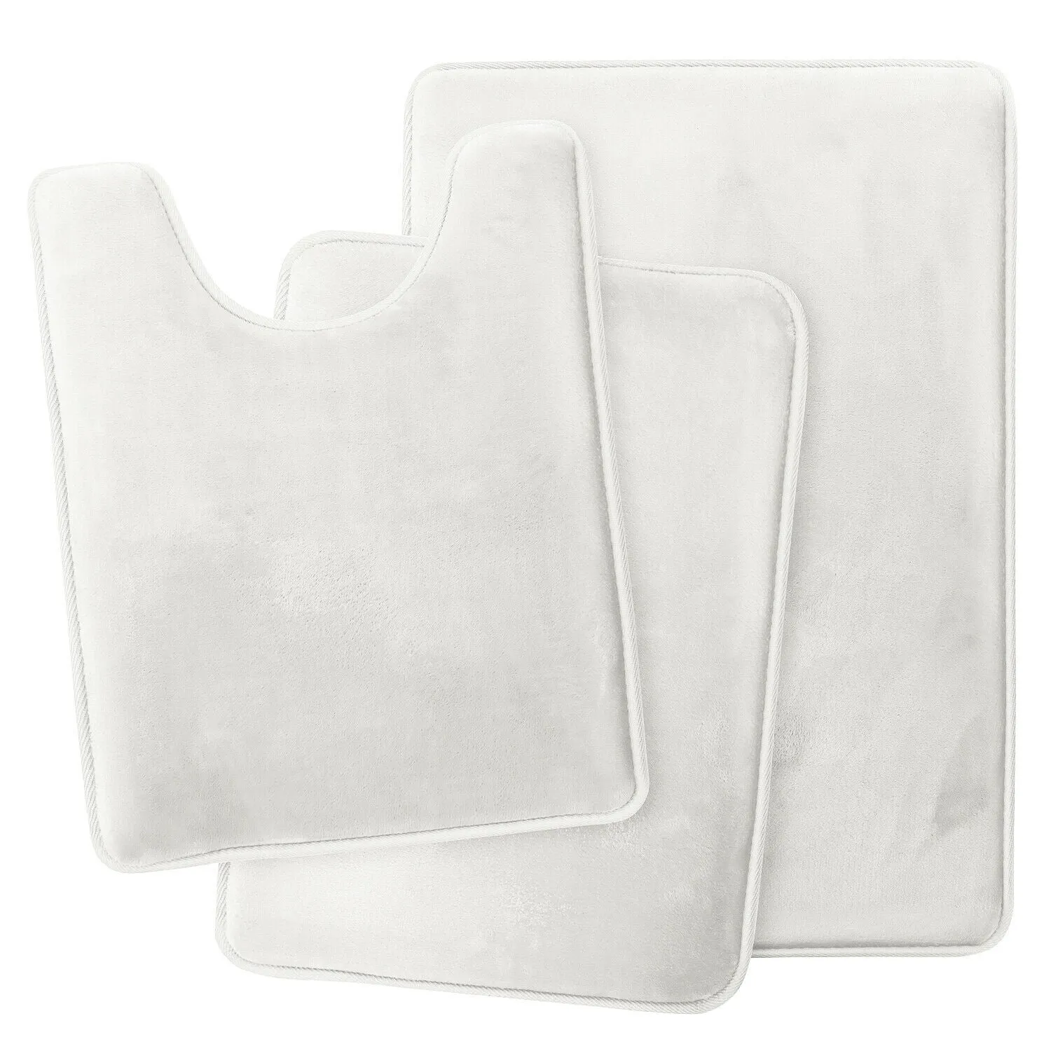 Memory Foam Bath Mat - Absorbent Bathroom Rugs Set