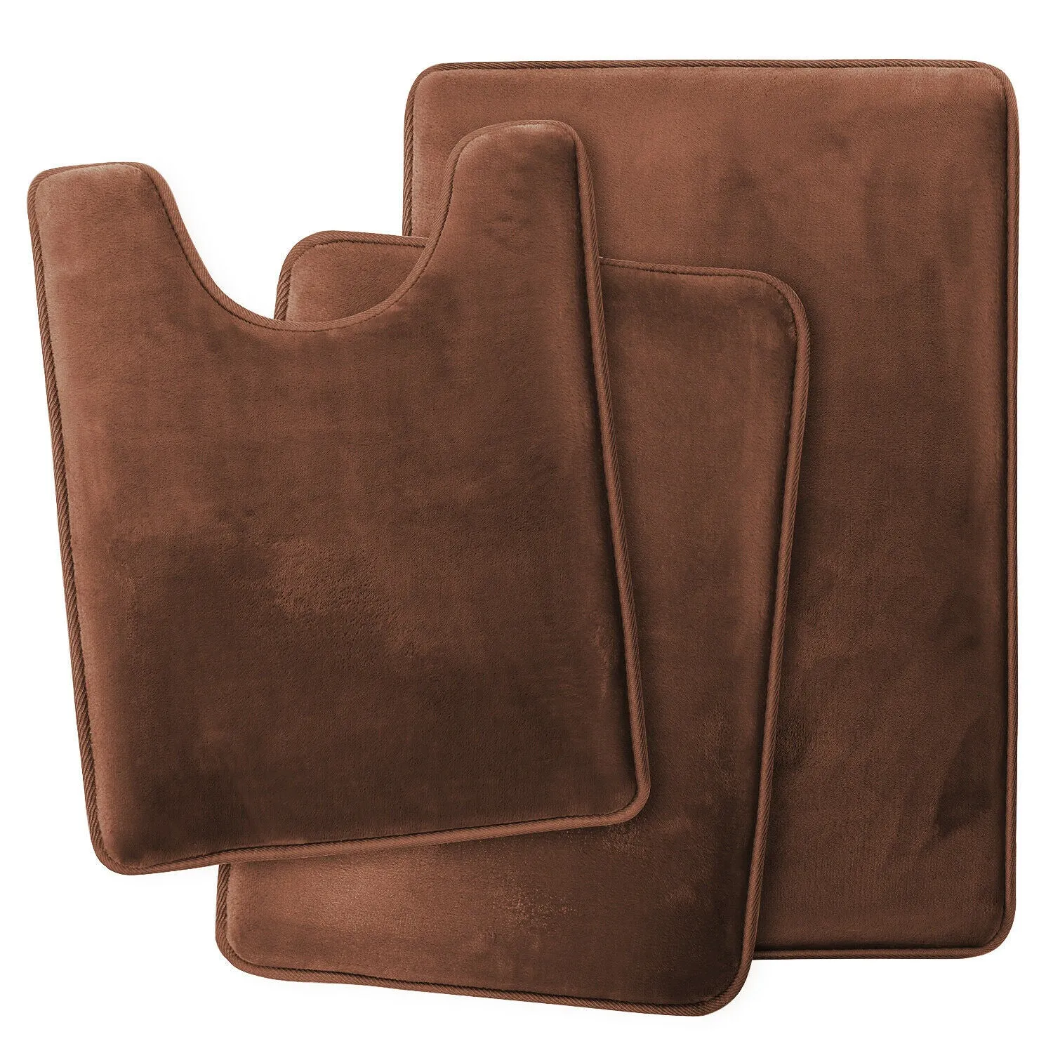 Memory Foam Bath Mat - Absorbent Bathroom Rugs Set