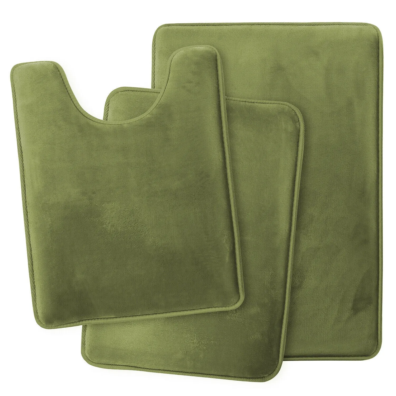 Memory Foam Bath Mat - Absorbent Bathroom Rugs Set