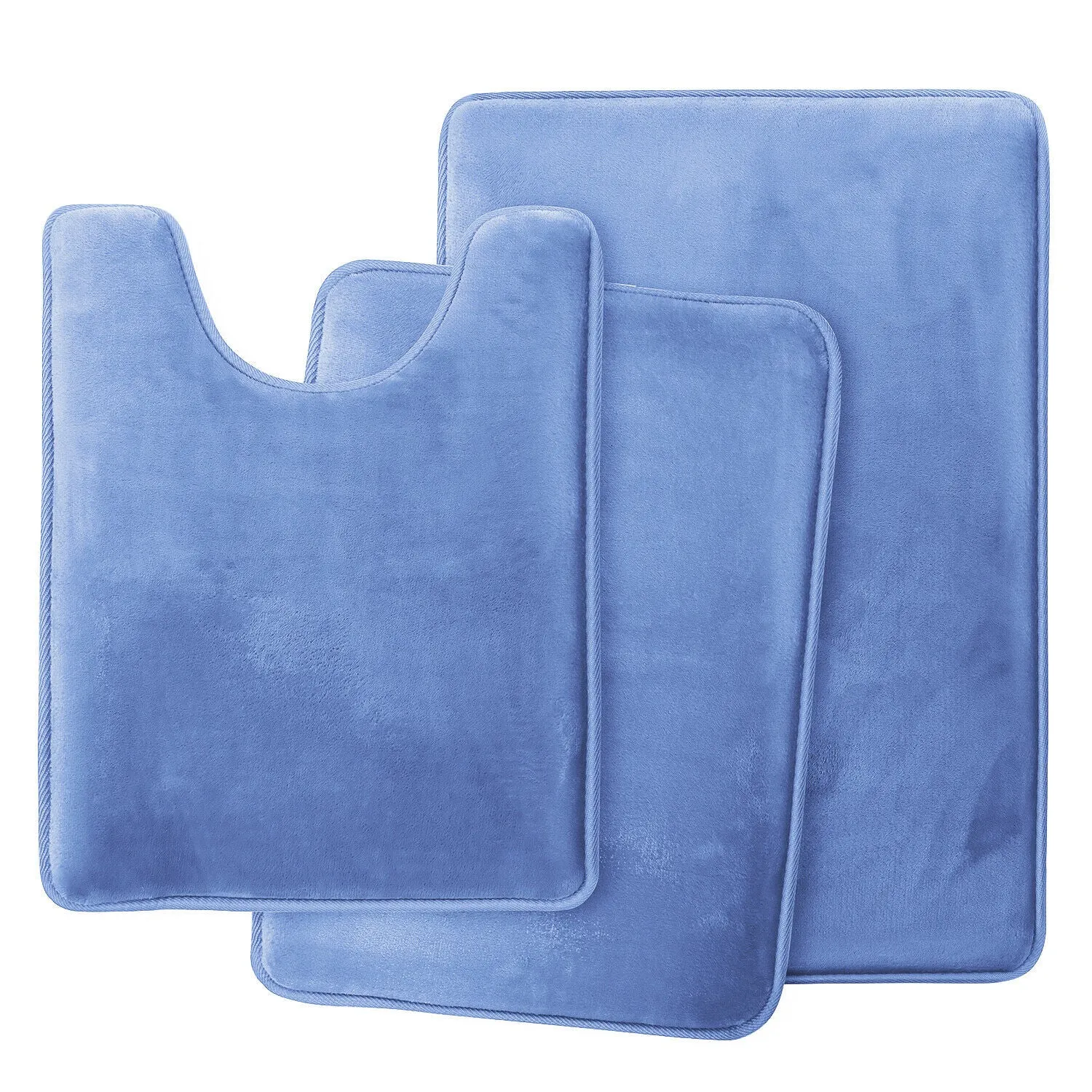 Memory Foam Bath Mat - Absorbent Bathroom Rugs Set