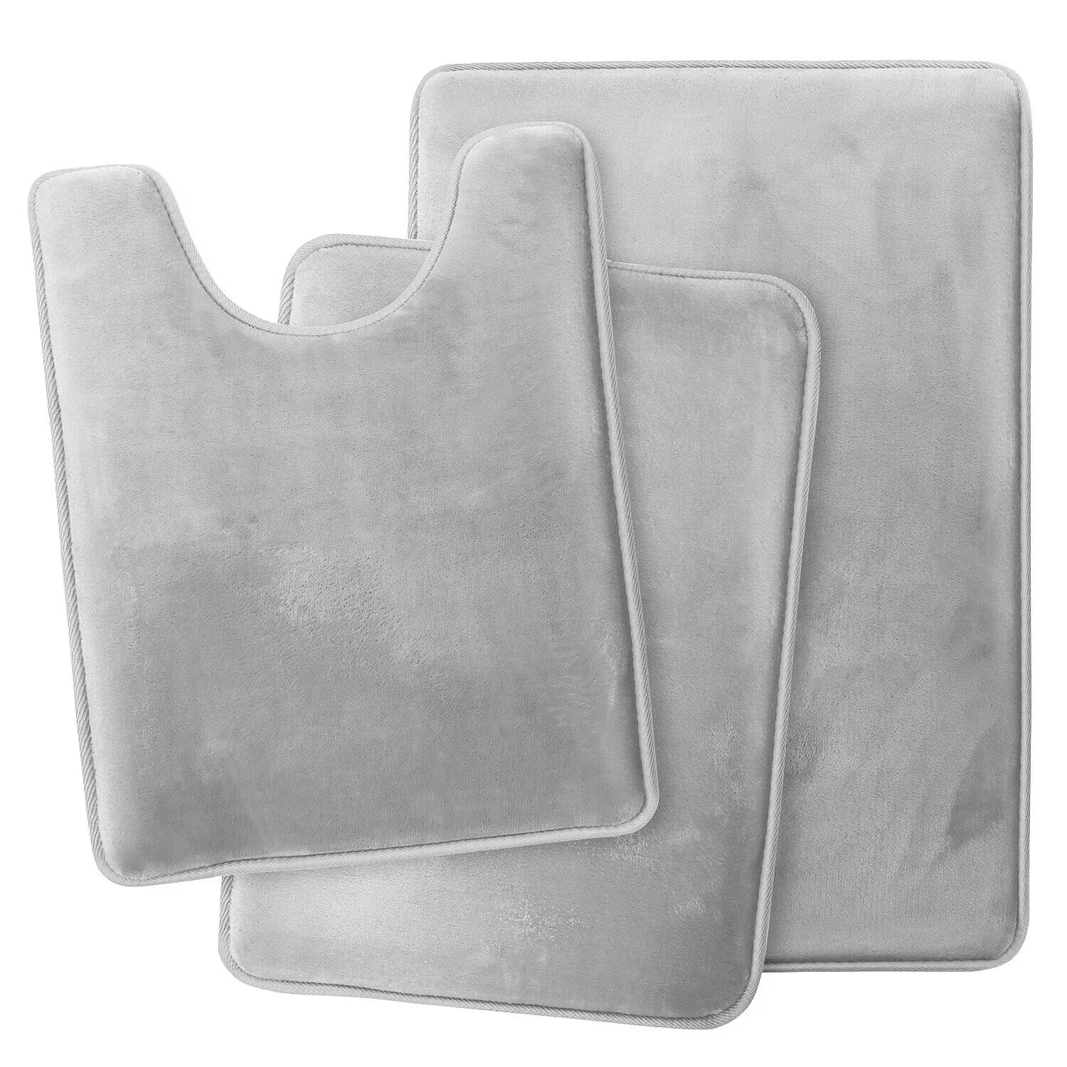 Memory Foam Bath Mat - Absorbent Bathroom Rugs Set