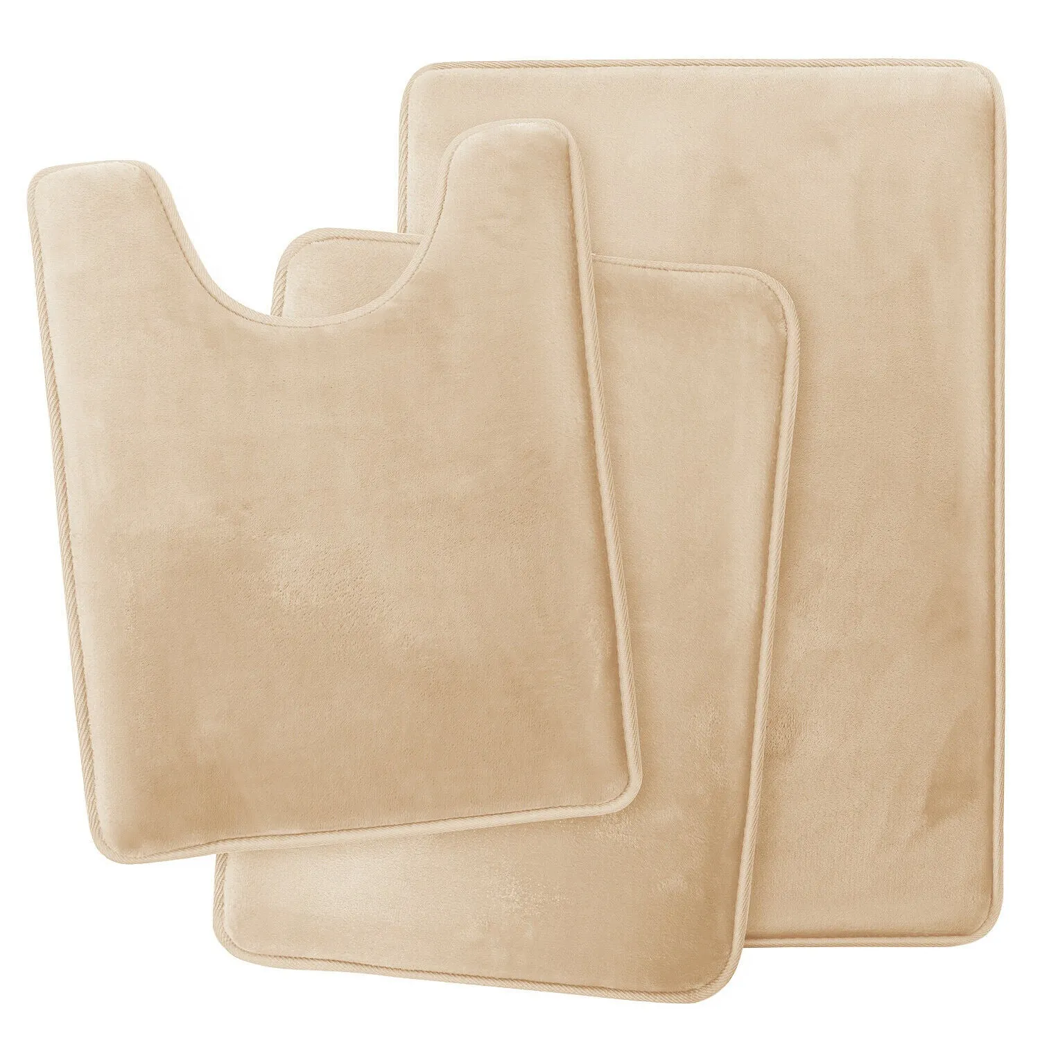 Memory Foam Bath Mat - Absorbent Bathroom Rugs Set