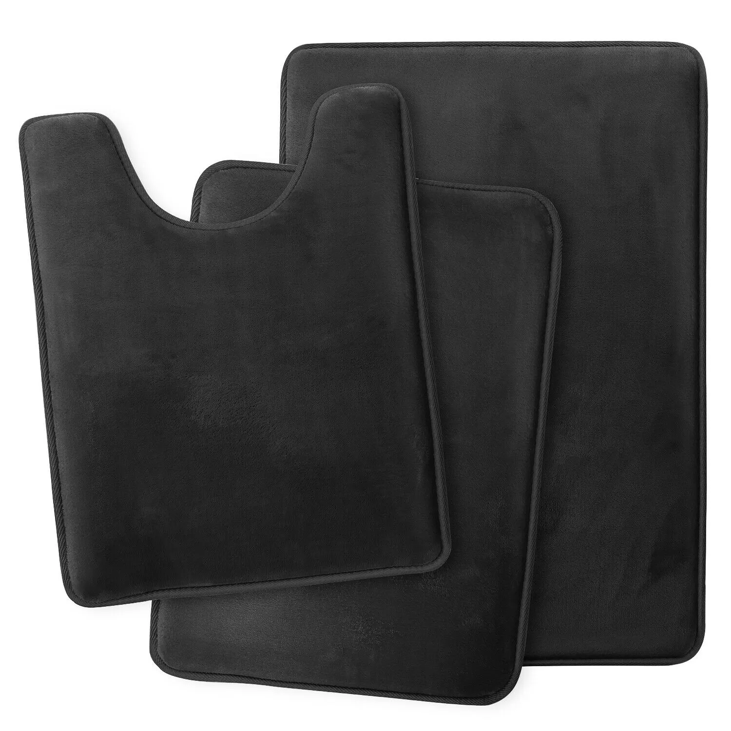 Memory Foam Bath Mat - Absorbent Bathroom Rugs Set