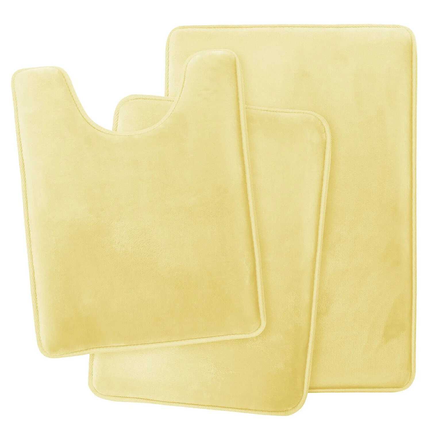 Memory Foam Bath Mat - Absorbent Bathroom Rugs Set