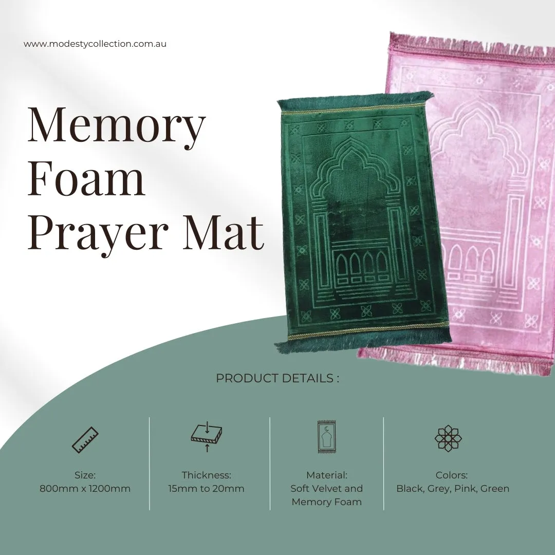 Memory Foam Prayer Mat (Extra Soft Comfort Foam)