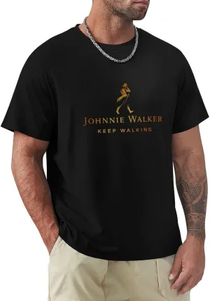 Men Boys Short Sleeve Johnnie Music Walker Tops Comfort Soft Regular Fit Sweat Proof Undershirt for Tennis Sport Beach