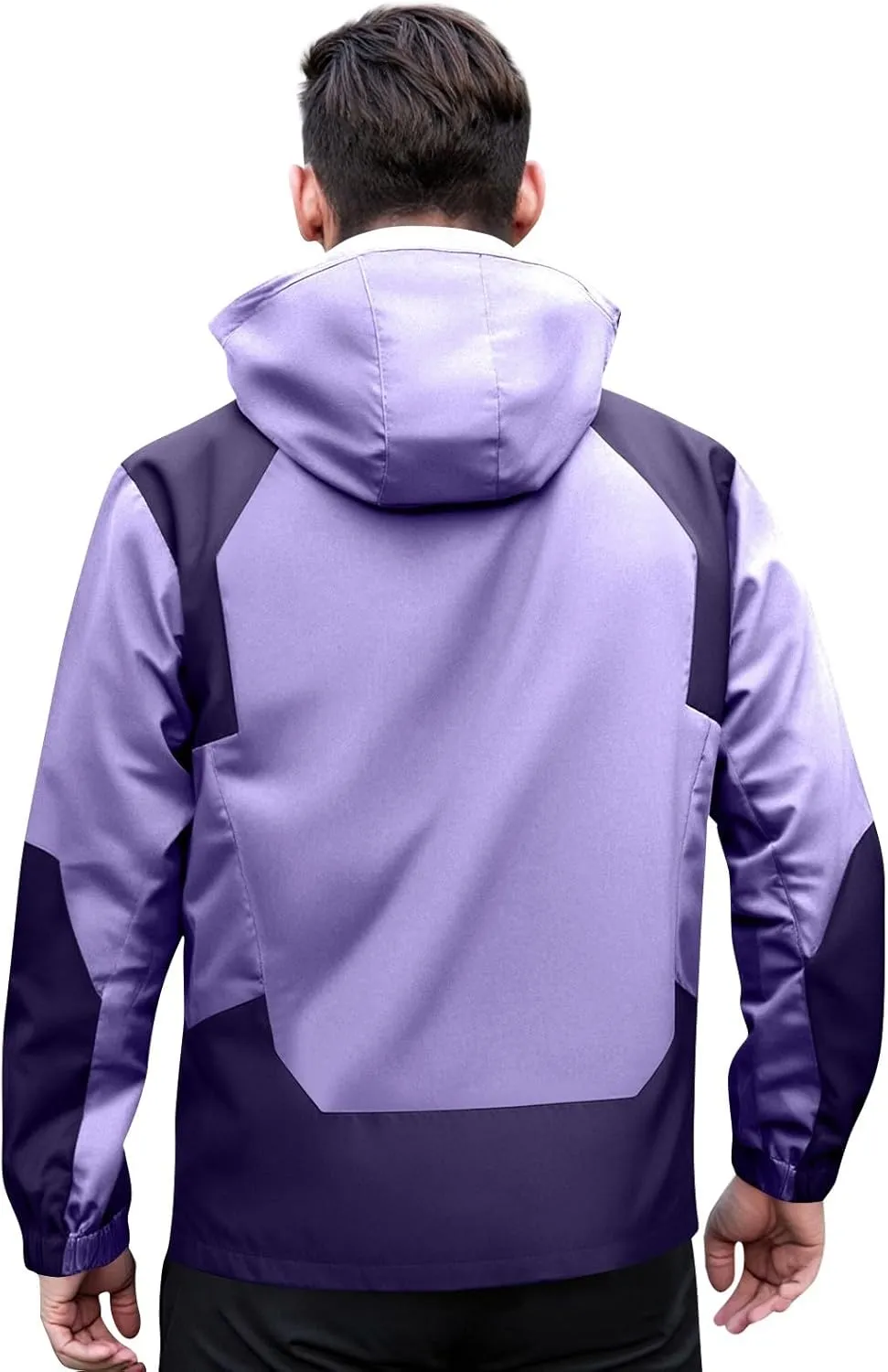 Mens Rain Jacket Lightweight Waterproof Rain Coats Poncho Sun Protective Outdoor Jacket with Hooded