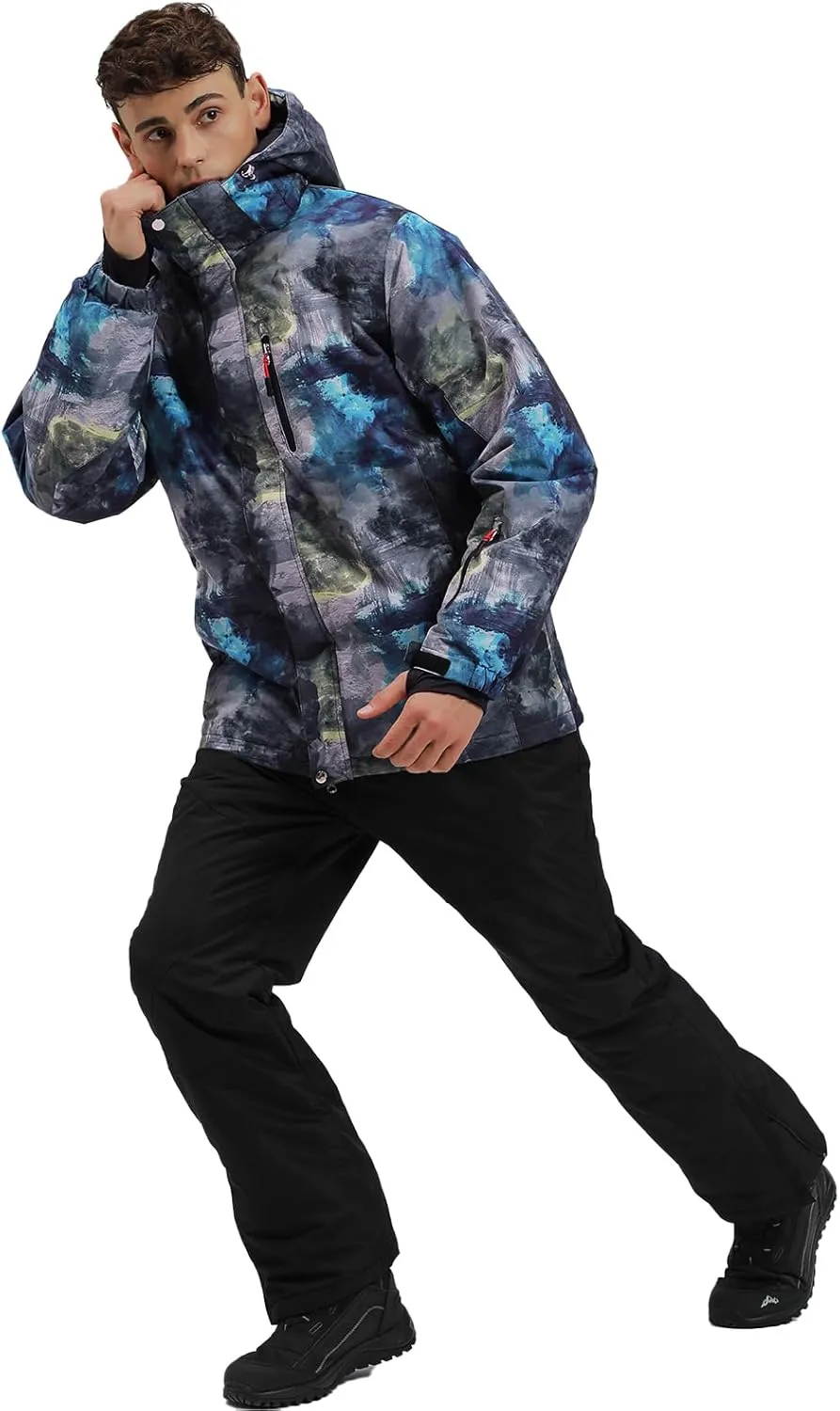 Mens Ski Jacket and Pants Set Waterproof Snow Suit Mountain Windproof Snowboard Jacket Winter Outdoor Ski Suit