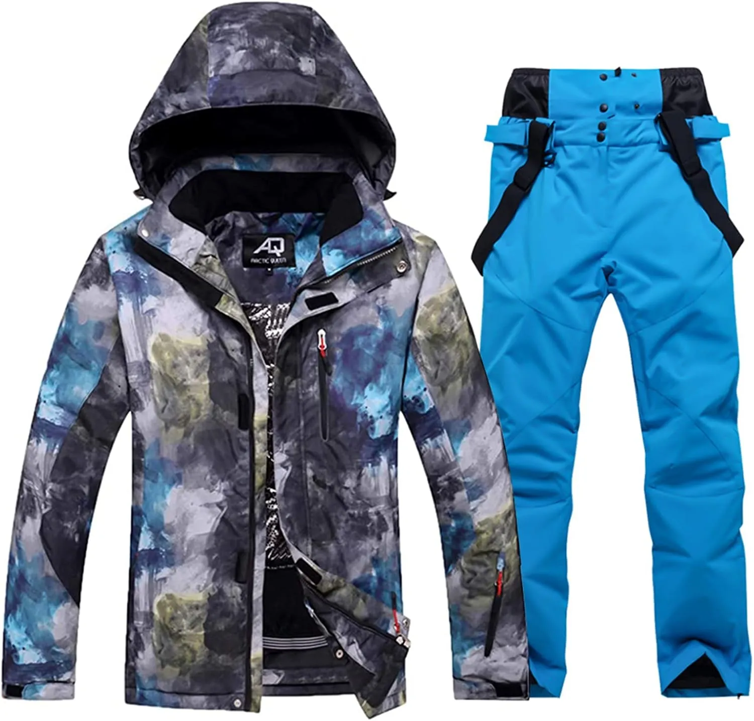 Mens Ski Jacket and Pants Set Waterproof Snow Suit Mountain Windproof Snowboard Jacket Winter Outdoor Ski Suit