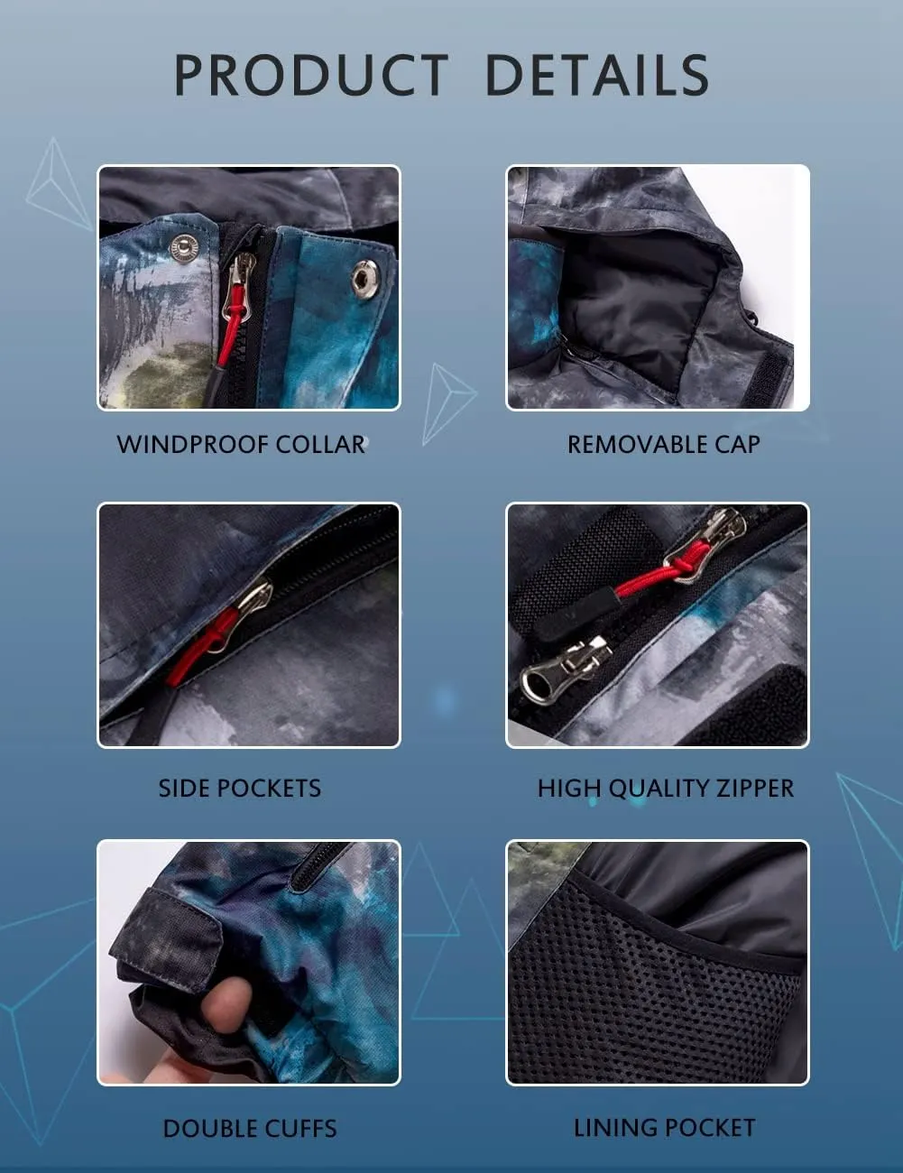 Mens Ski Jacket and Pants Set Waterproof Snow Suit Mountain Windproof Snowboard Jacket Winter Outdoor Ski Suit