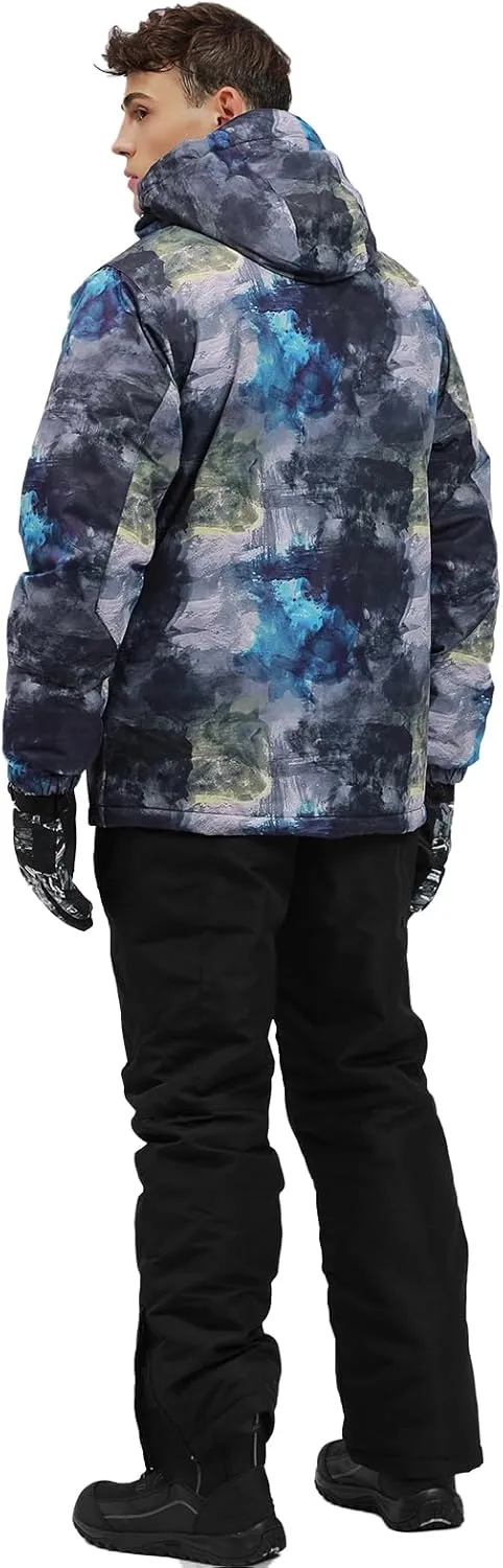 Mens Ski Jacket and Pants Set Waterproof Snow Suit Mountain Windproof Snowboard Jacket Winter Outdoor Ski Suit