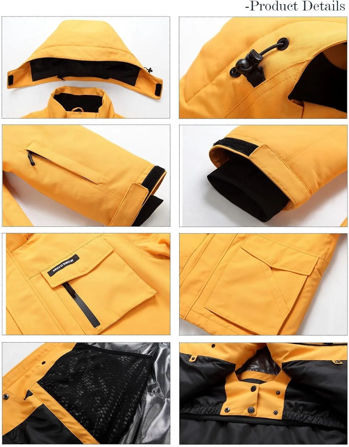 Men's Ski Jacket and Pants Set Waterproof Snowsuit Windproof Snow Suit Winter Outdoor Ski Suit