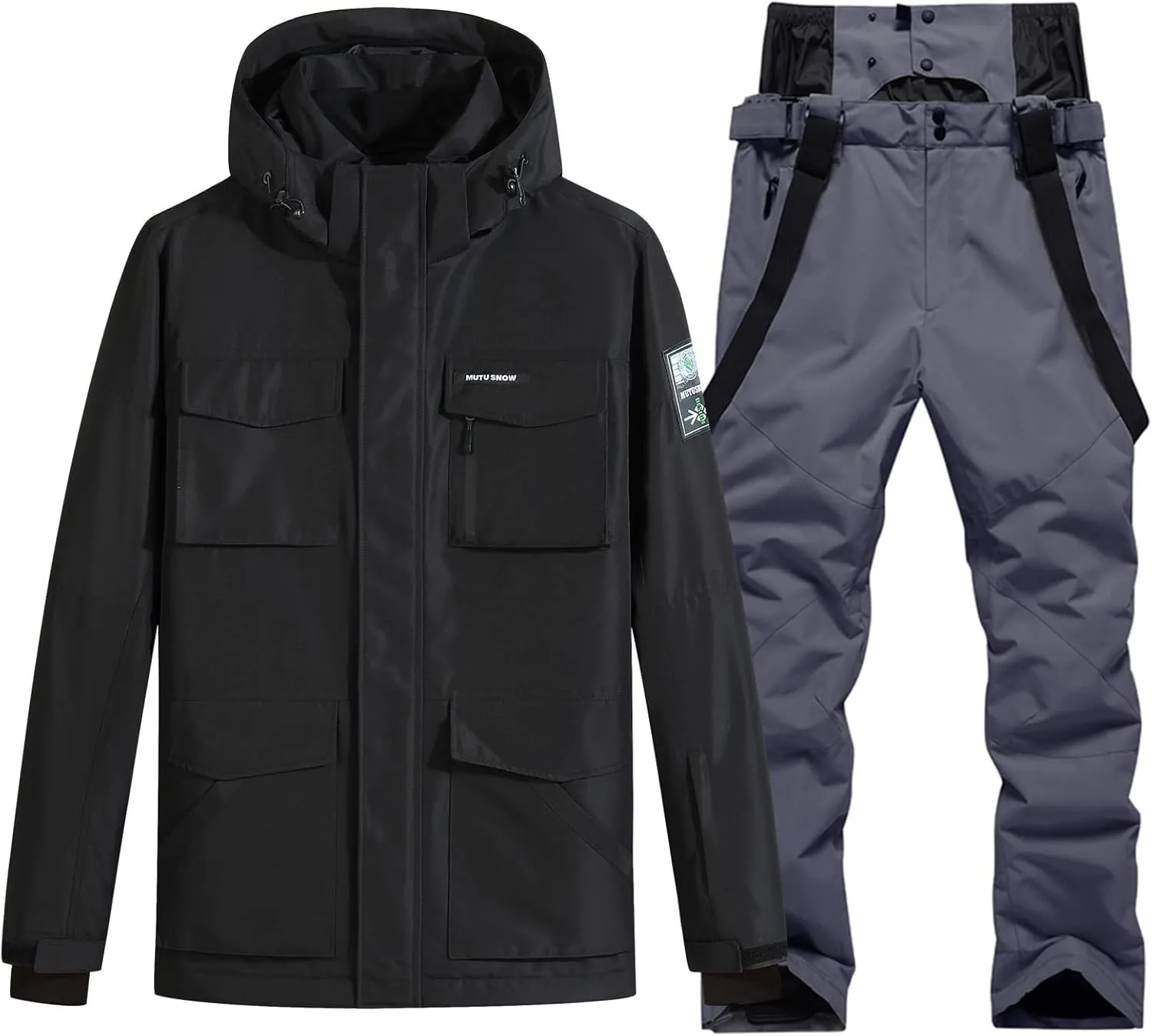 Men's Ski Jacket and Pants Set Waterproof Snowsuit Windproof Snow Suit Winter Outdoor Ski Suit