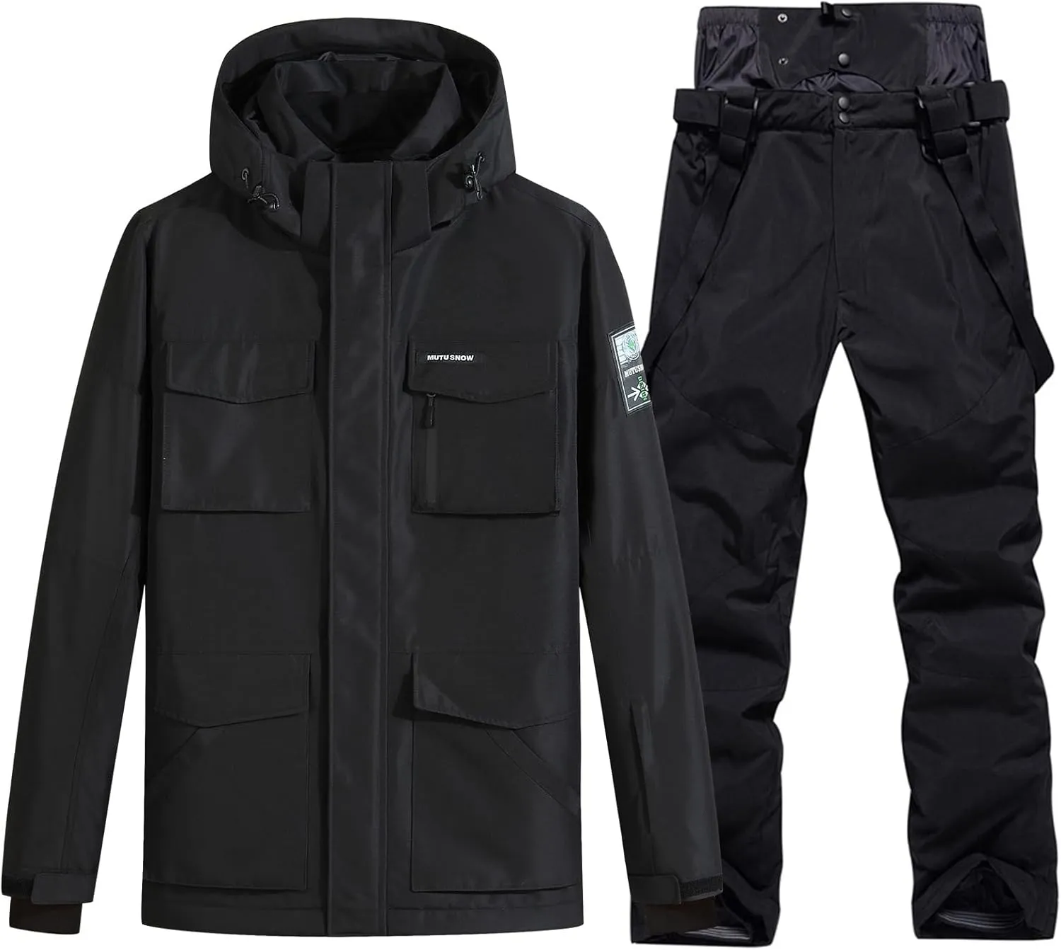 Men's Ski Jacket and Pants Set Waterproof Snowsuit Windproof Snow Suit Winter Outdoor Ski Suit