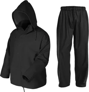 Men's Workwear Rain Suit - Hi Vis Waterproof Jacket&Pants 3-piece Set, Foul Weather Gear for Safety