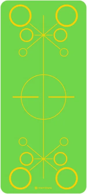 Merrithew Alignment Exercise & Yoga Mat, Green, 0.015"/4mm