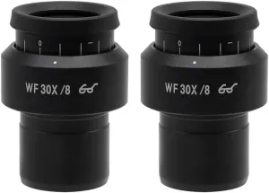 Microscope Observation Stereo Microscope Eyepiece WF30X/8 30mm Interface Wide Angle Binocular Trinocular Monocular Oculars High Eye Point Eyepieces(2pcs)