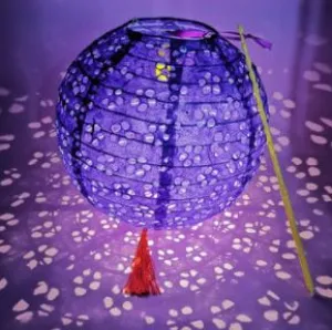 (Mid-autumn essential) 8 inch round paper lantern-blue