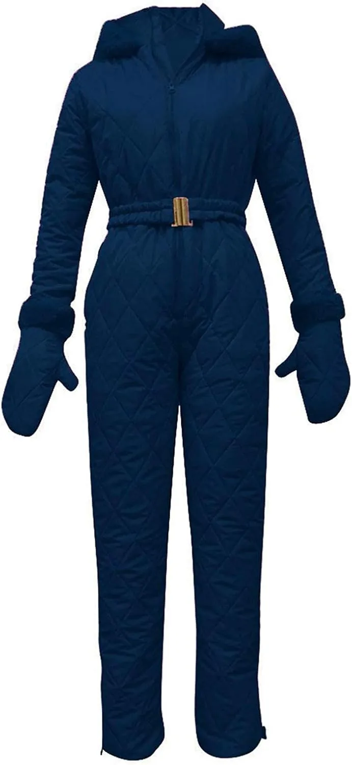 Mmoneyake Snow Suits for Women Winter Warm One Piece Ski Suits Outdoor Sports Waterproof Snowsuit Insulated Jumpsuit Outfits