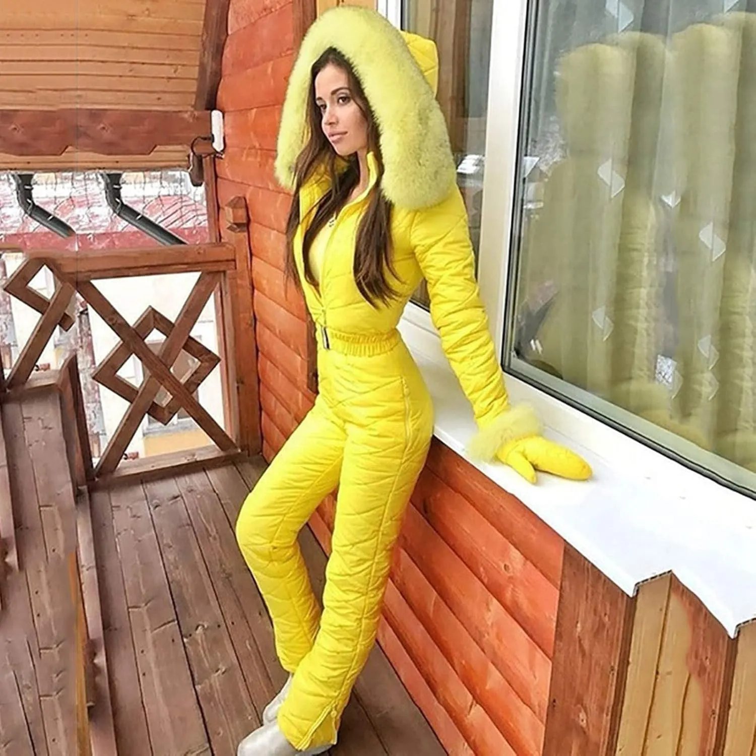 Mmoneyake Snow Suits for Women Winter Warm One Piece Ski Suits Outdoor Sports Waterproof Snowsuit Insulated Jumpsuit Outfits