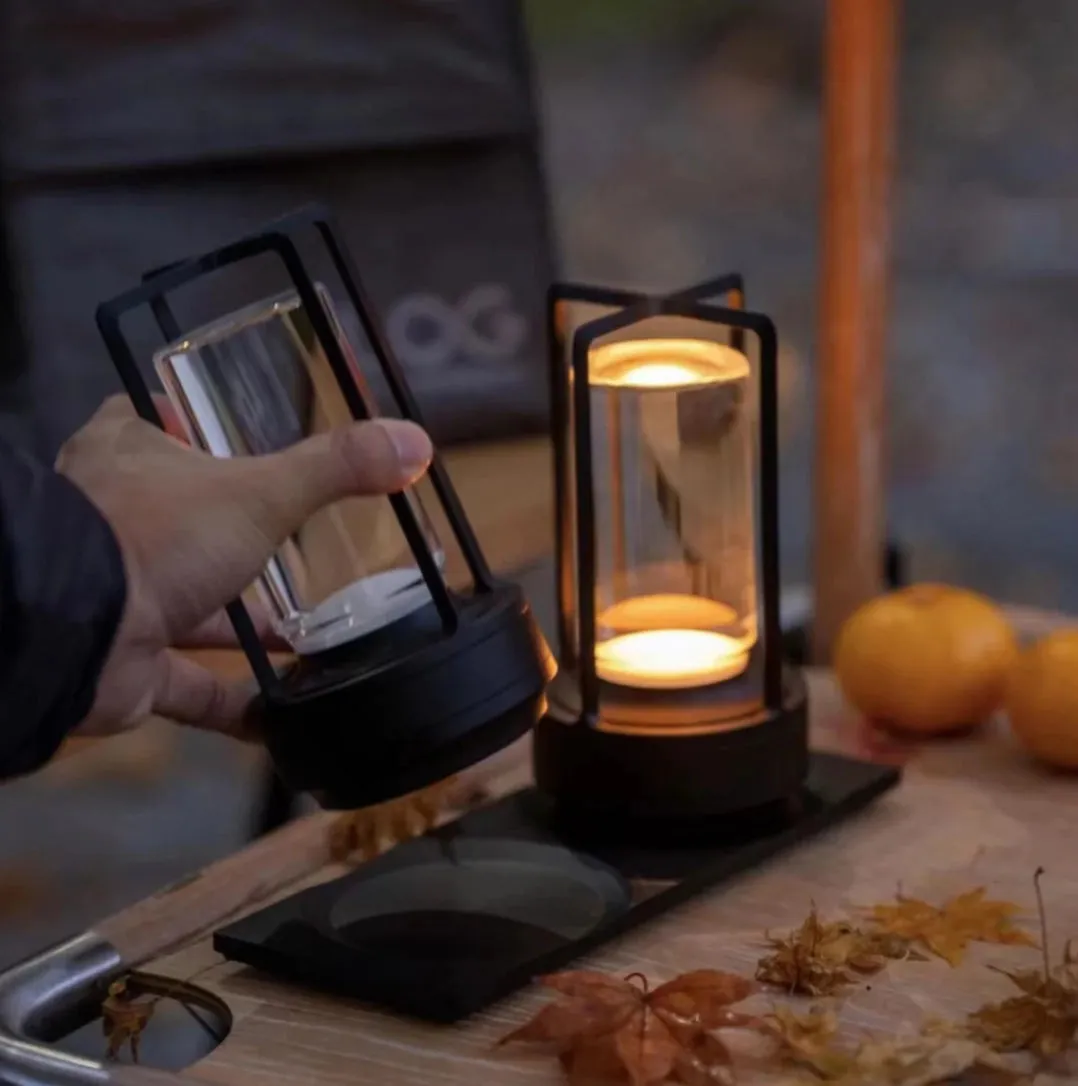 Modern LED Lantern - Portable Cordless Rechargeable Lamp
