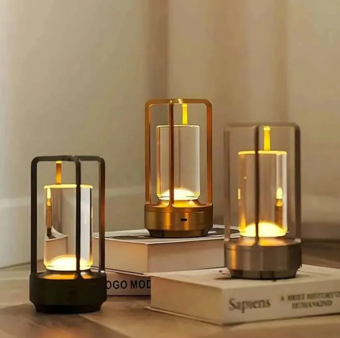 Modern LED Lantern - Portable Cordless Rechargeable Lamp