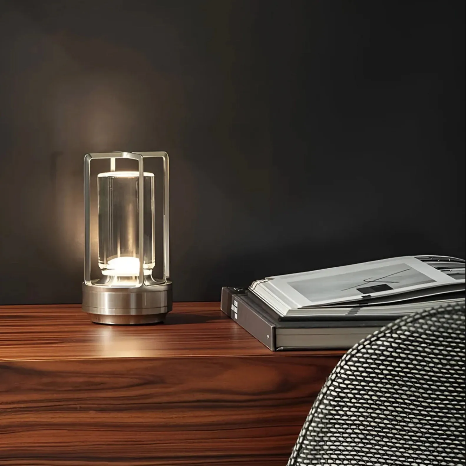Modern LED Lantern - Portable Cordless Rechargeable Lamp
