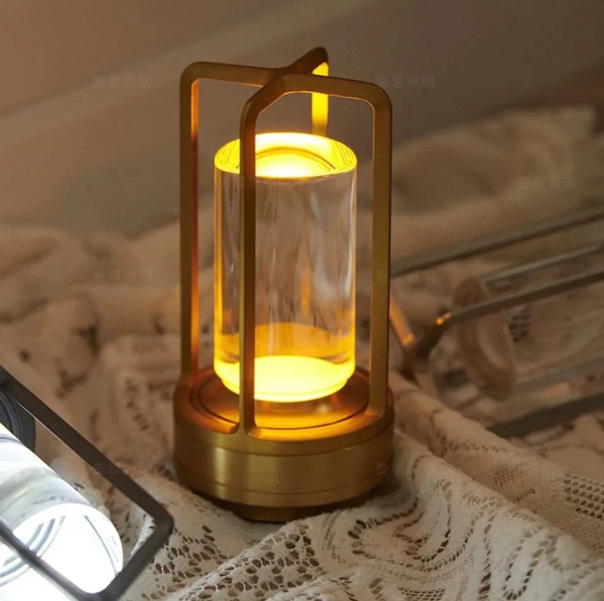 Modern LED Lantern - Portable Cordless Rechargeable Lamp