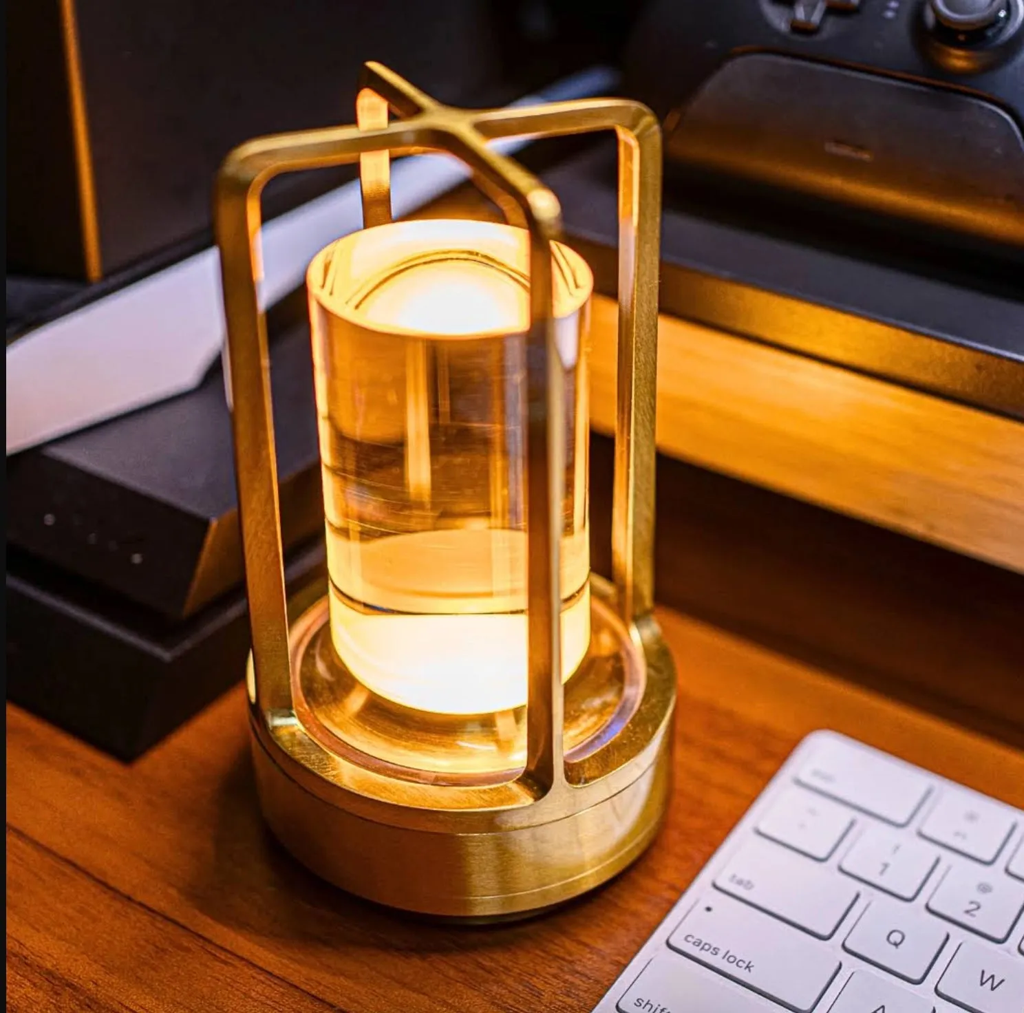 Modern LED Lantern - Portable Cordless Rechargeable Lamp