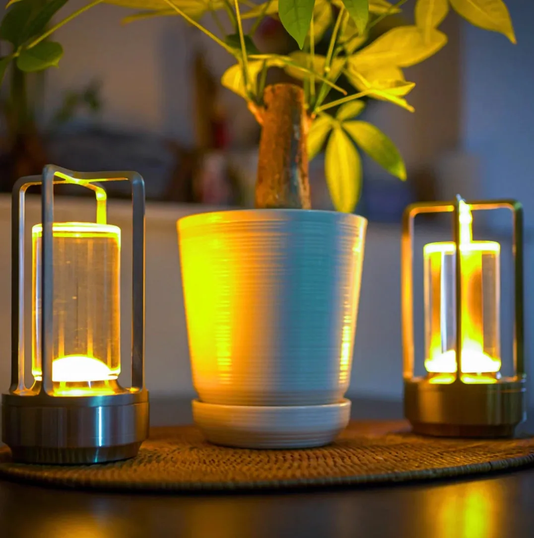 Modern LED Lantern - Portable Cordless Rechargeable Lamp