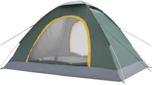 MorfiL Instant Setup Outdoor Tent for 2-3 People - Automatic Pop-up, Waterproof, Sunshade, Ideal for Picnics, Thickened Design, No Assembly Required, Beach Camping (Size : Military Green)