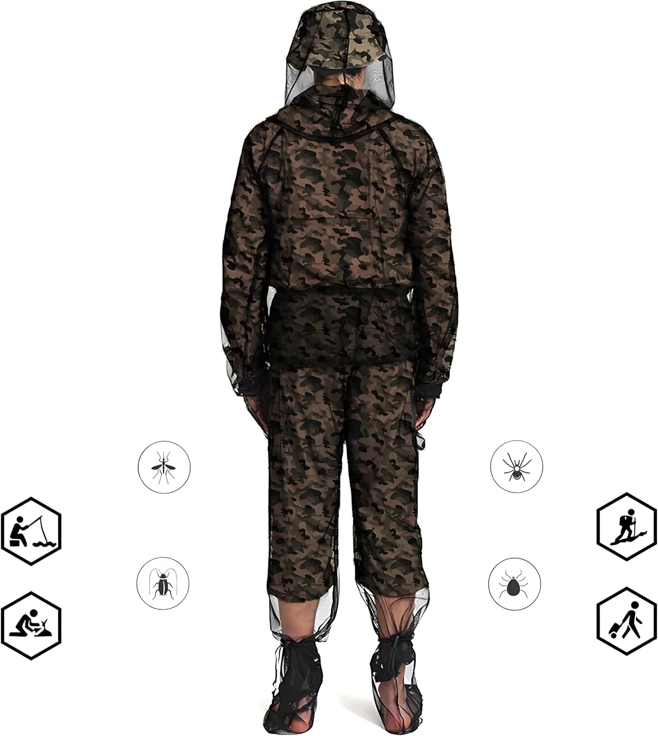 Mosquito Netting Insect Repellent Clothing Mosquito Bug Jacket Full Body Mosquito Net Suit Mosquito Shirt Proof Resistant