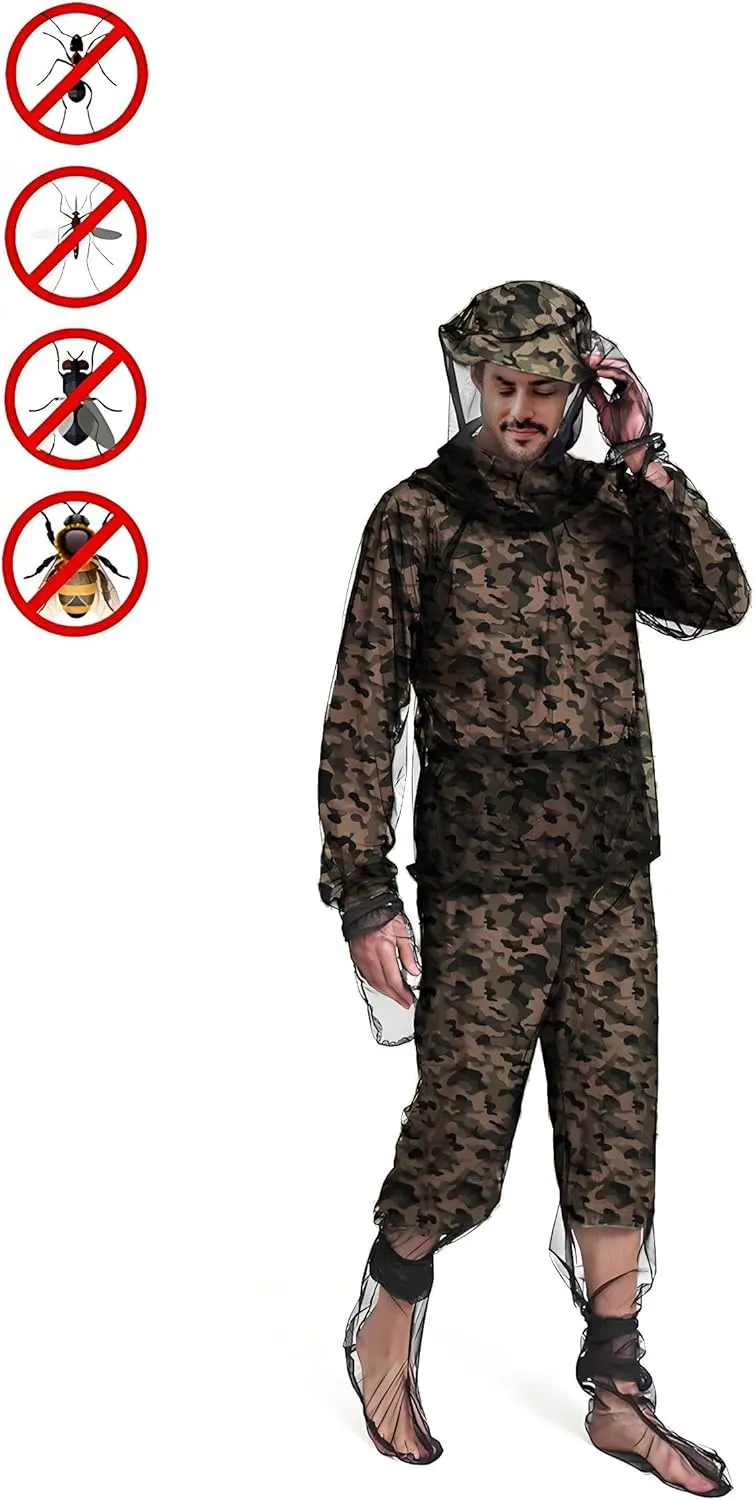 Mosquito Netting Insect Repellent Clothing Mosquito Bug Jacket Full Body Mosquito Net Suit Mosquito Shirt Proof Resistant