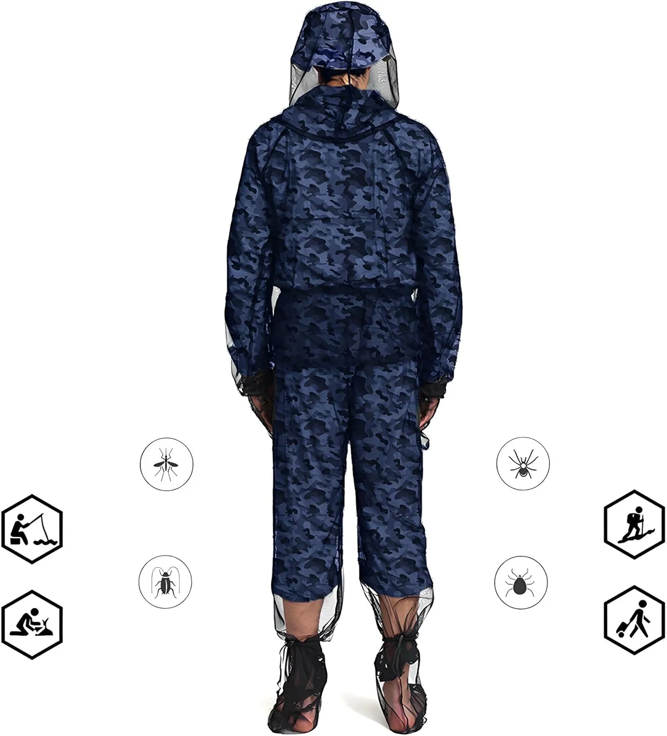Mosquito Netting Insect Repellent Clothing Mosquito Bug Jacket Full Body Mosquito Net Suit Mosquito Shirt Proof Resistant