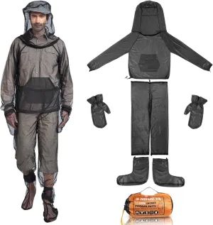 Mosquito Suit - Full Body Bug Jacket, Pants, Gloves & Socks - Outdoor Bug Protection for Gardening, Fishing, Hiking