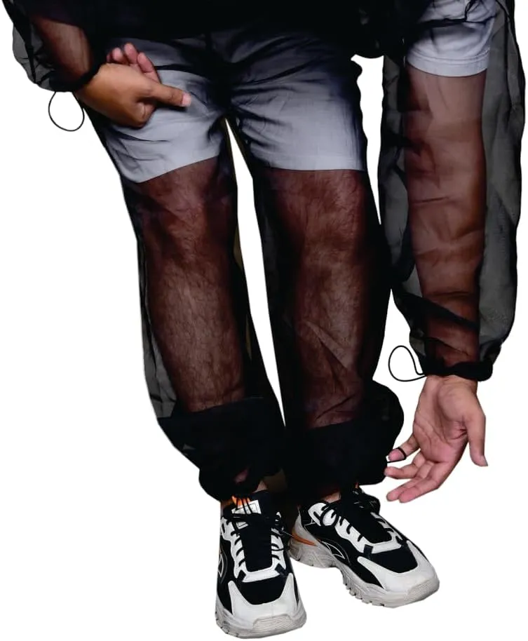 Mosquito Suit - Net Bug Mesh Pants & Jacket Hood for Outdoor Protection from Bugs, Flies, Gnats