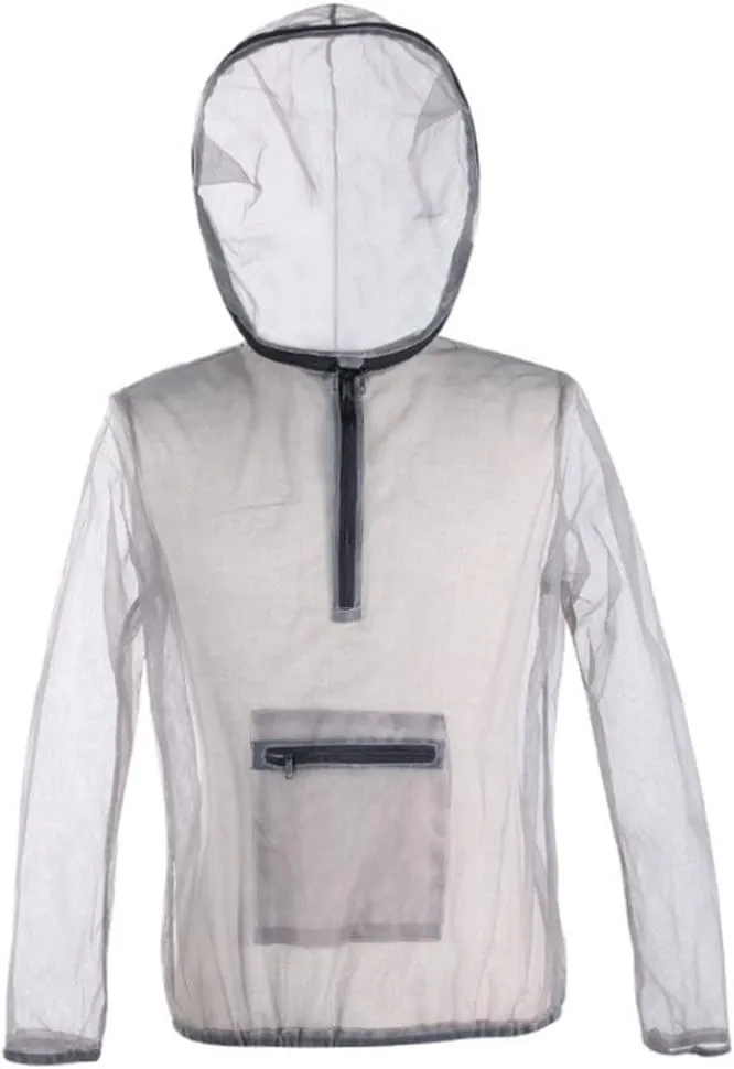 Mosquito Suit with Hooded Midge Net Summer Mesh Insect Protection Clothing Breathable Bug-Proof Lightweight Mosquito Protection for Fishing Camping Outdoor XXL