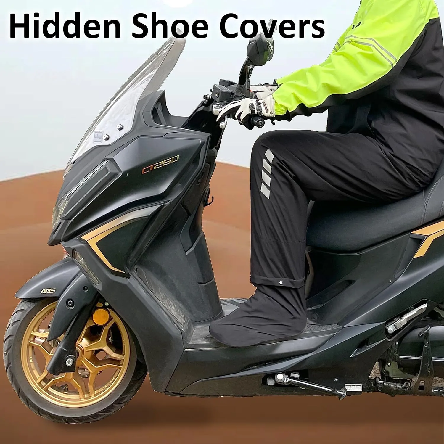 Motorcycle Men's Rain Suit for Men,Waterproof Breathable Lightweight Hooded Reflective Rain Gear for Cycling Fishing (Grey&Black, XX-Large)
