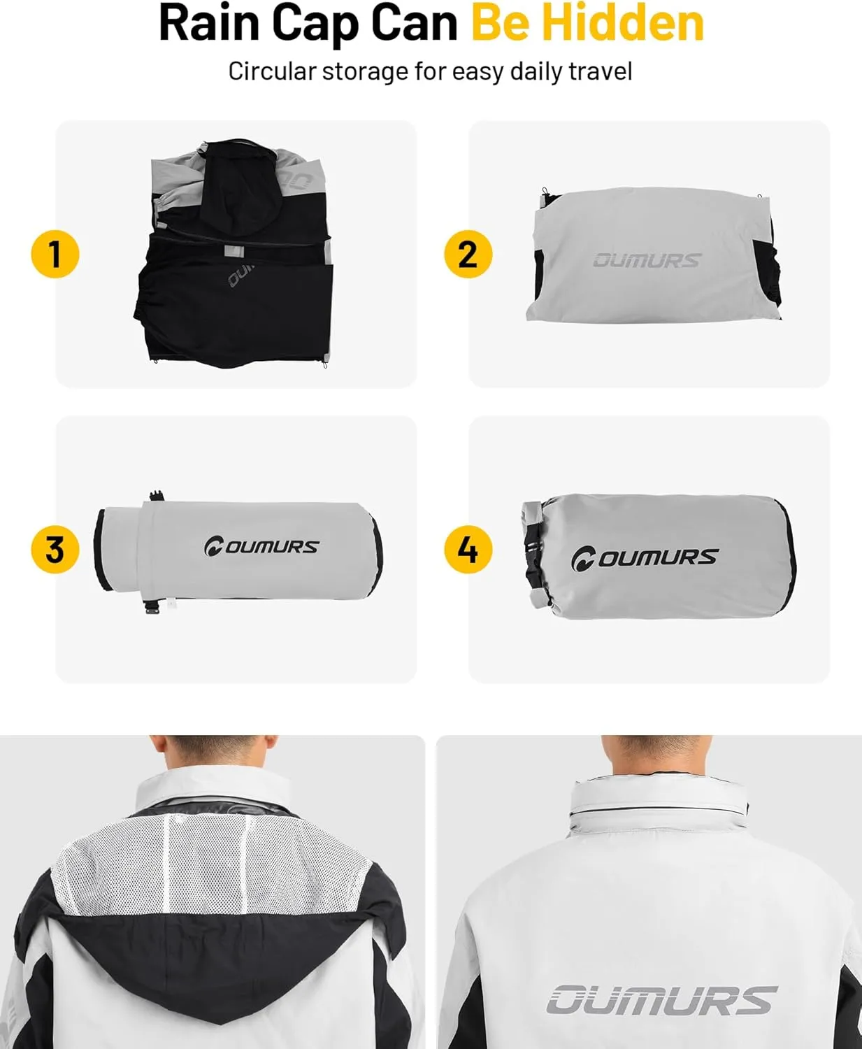 Motorcycle Rain Suit for Men & Women Waterproof Jacket & Pants, Motorcycle Fishing Riding Working Bike Hunting Camping