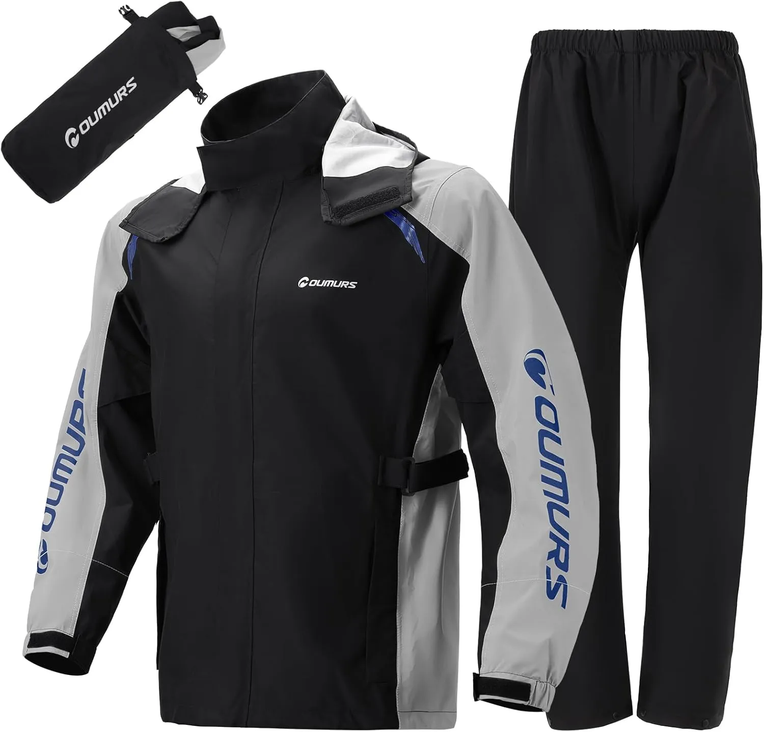 Motorcycle Rain Suit For Men & Women Waterproof Motorcycle Rain Gear Fishing Riding Golf Working Bike Hunting Camping Rain Coat, Lightweight Nylon Reflective Rain Jacket Rain Pants