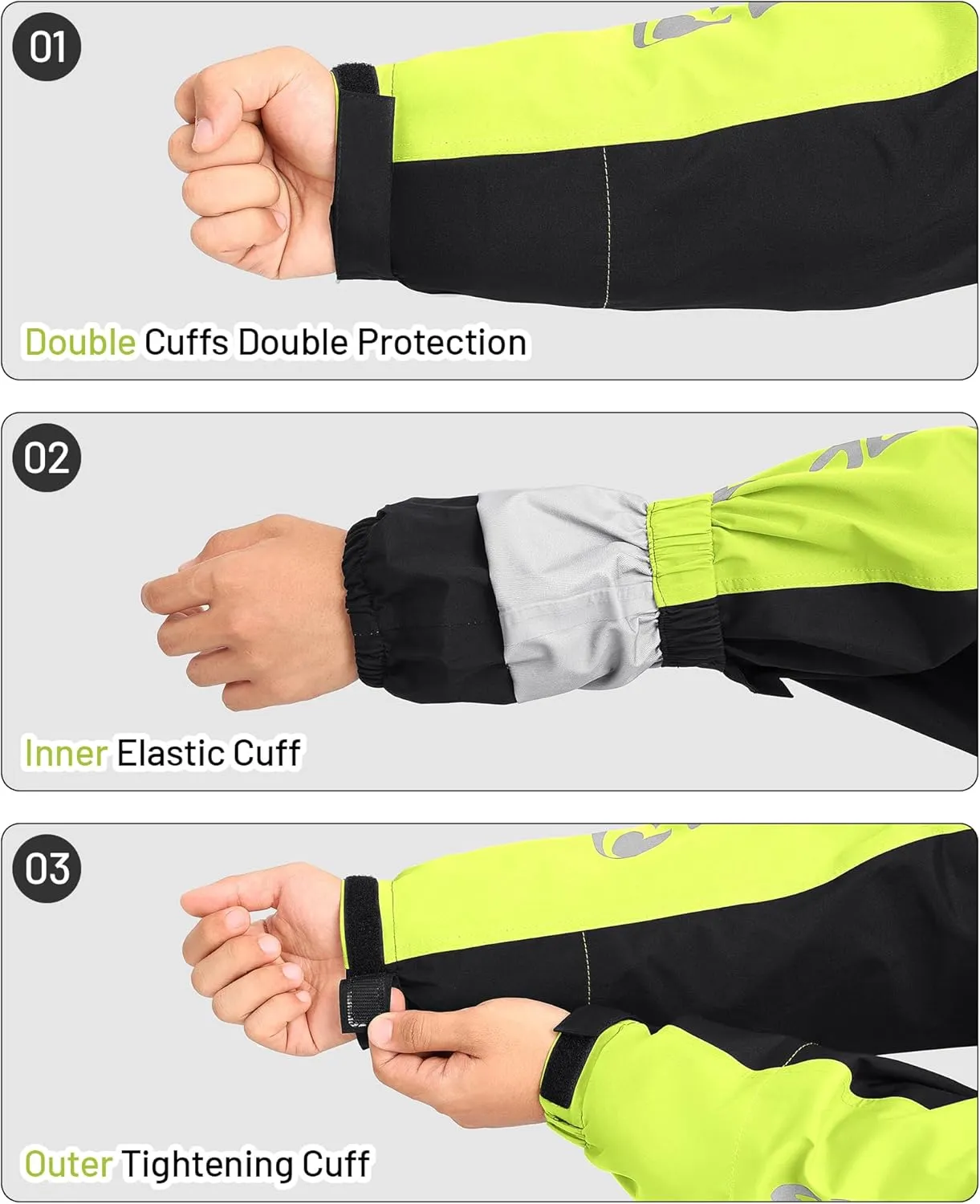Motorcycle Rain Suit For Men & Women Waterproof Motorcycle Rain Gear Fishing Riding Golf Working Bike Hunting Camping Rain Coat, Lightweight Nylon Reflective Rain Jacket Rain Pants